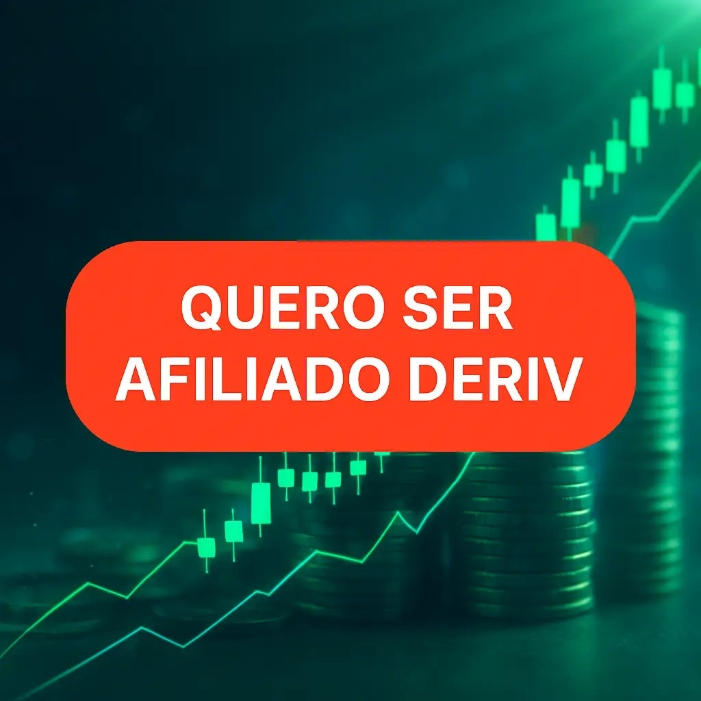 Botão de chamada para ação para se tornar um afiliado Deriv e começar a ganhar renda passiva em dólar.