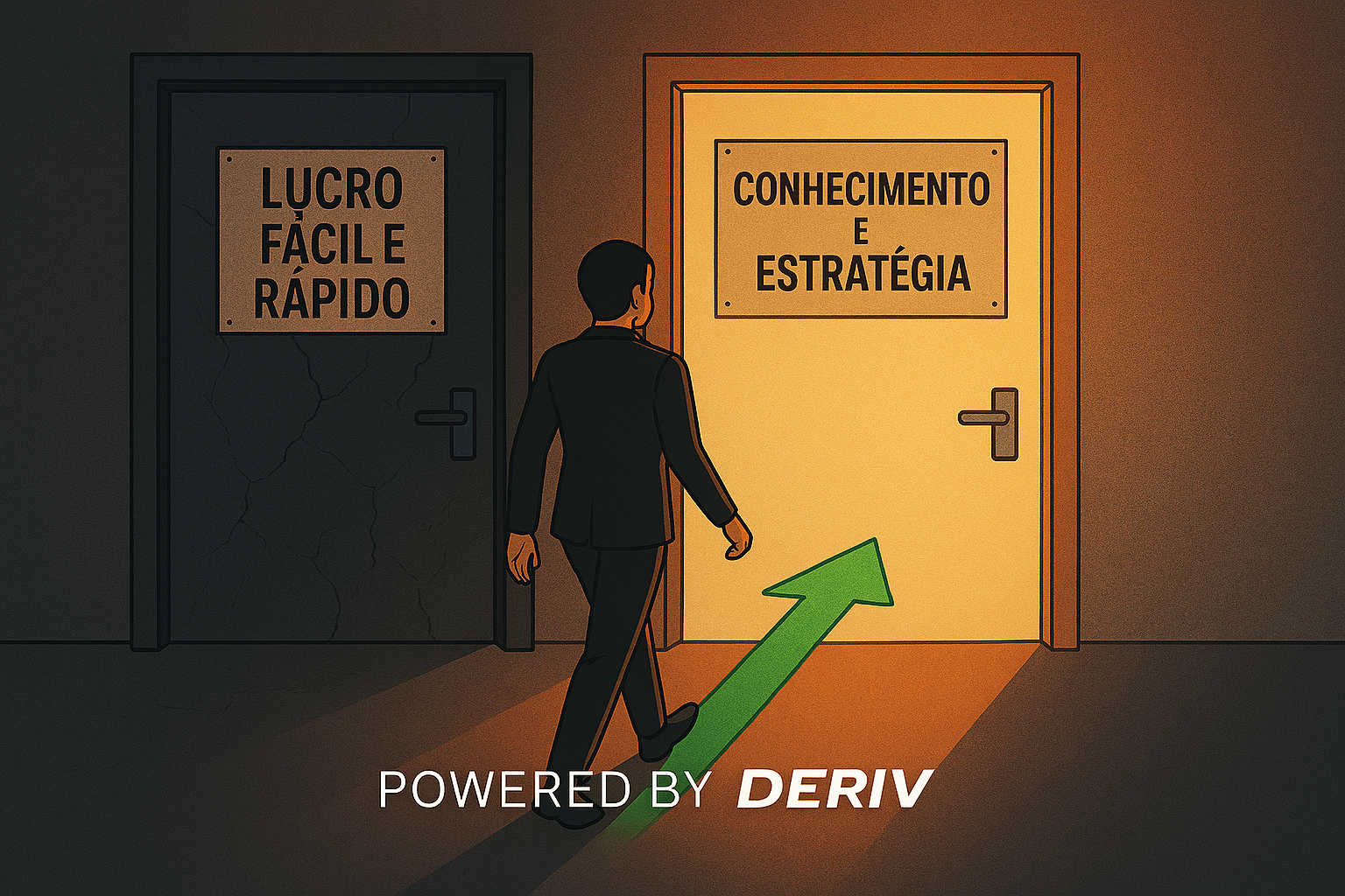 Afiliado escolhendo o caminho do conhecimento e da estratégia em vez da promessa de lucro fácil, um erro comum a ser evitado.