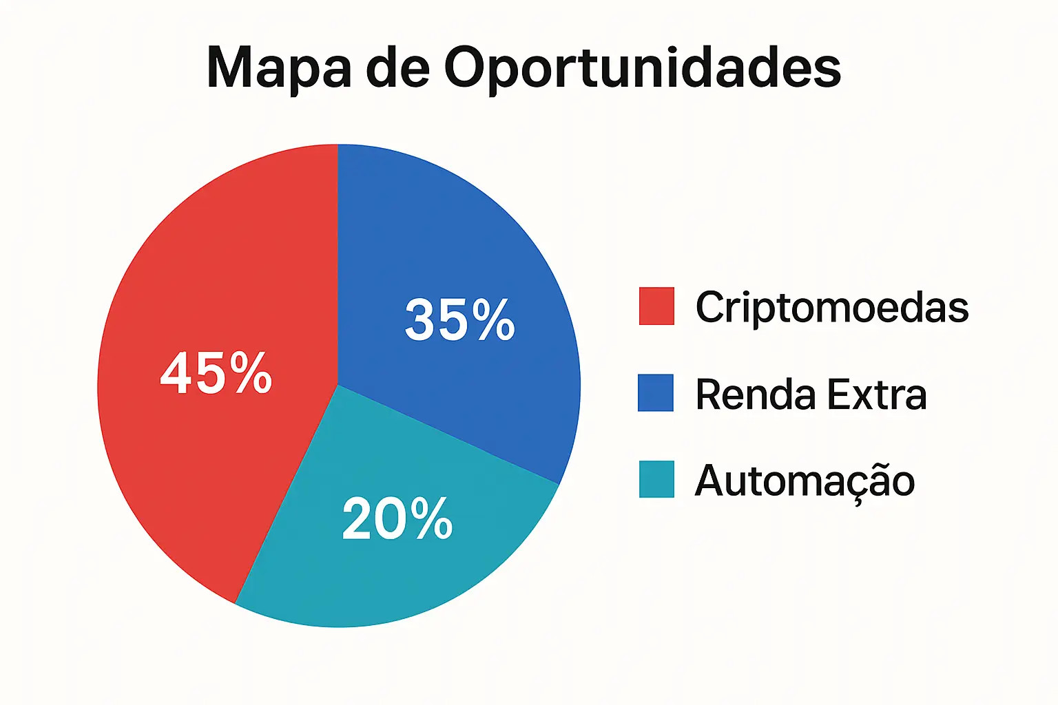 Infográfico mostrando nichos lucrativos para promover a Deriv: Renda Extra, Automação e Criptomoedas.
