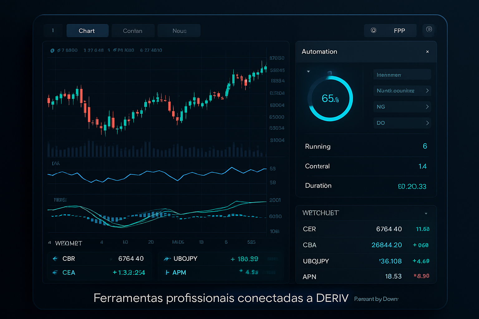 Plataforma Lucro Trader integrada à Deriv