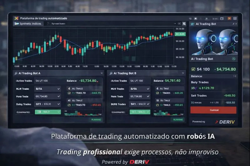 Plataforma de trading automatizado com robôs IA