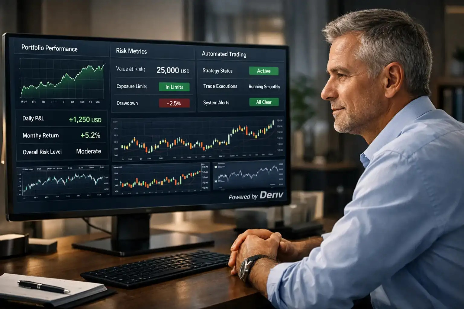 Controle de risco em estratégias semi-manuais no Lucro Trader