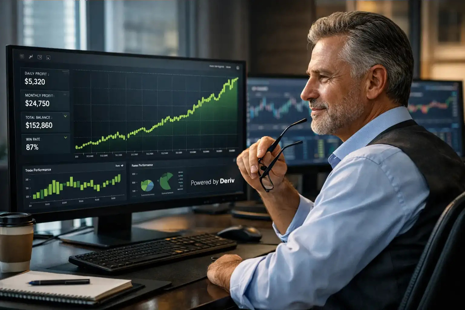 Resultados consistentes de traders experientes com Lucro Trader