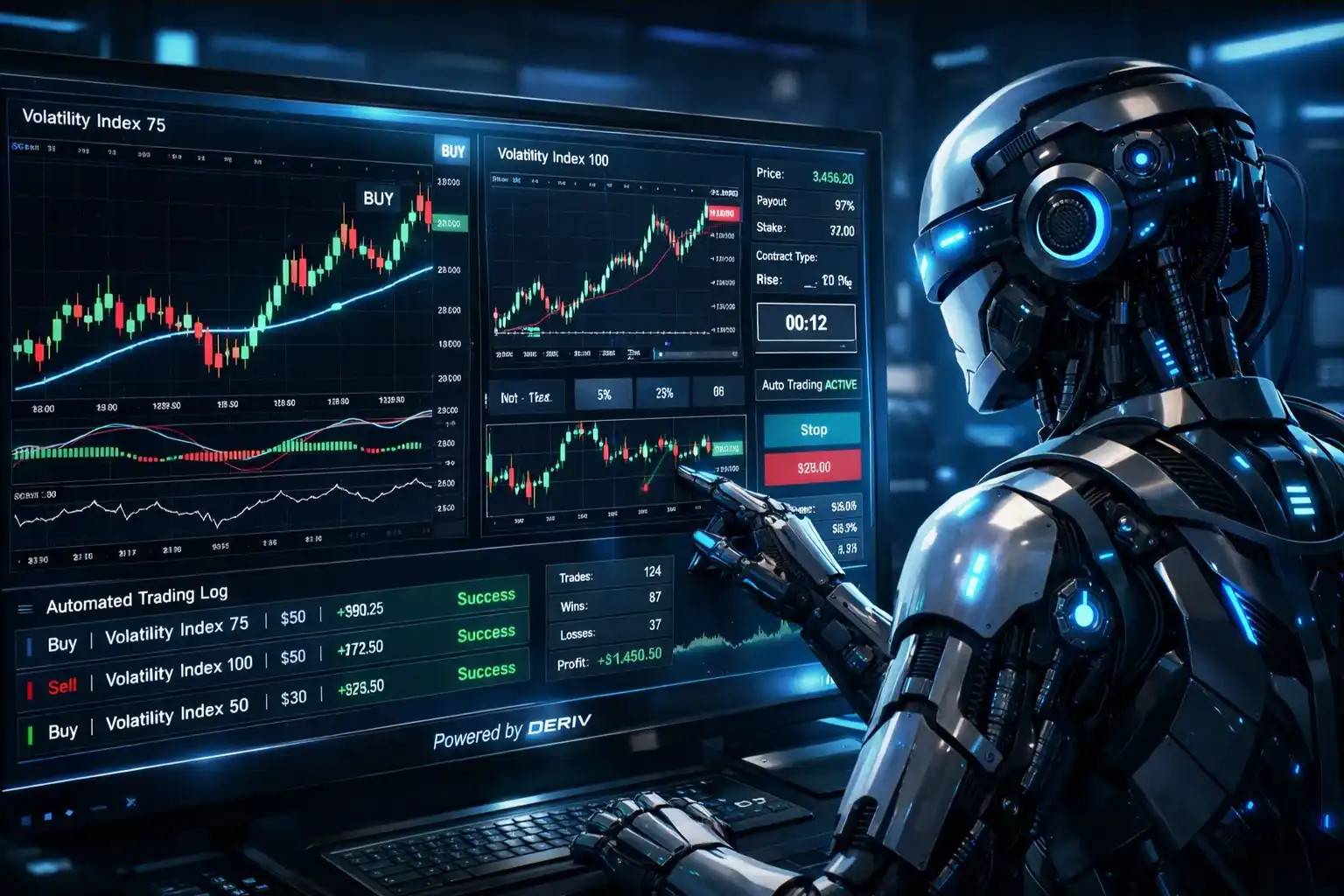 Robô de trading Deriv com inteligência artificial
