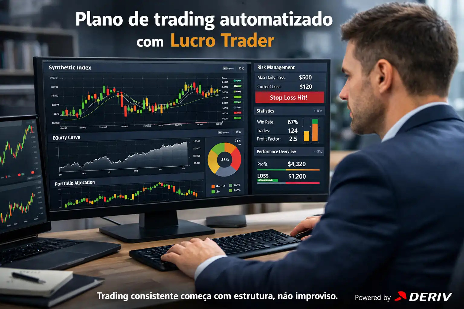 Plano de trading automatizado com Lucro Trader