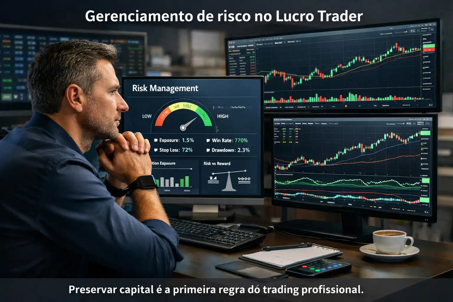 Gerenciamento de risco no Lucro Trader