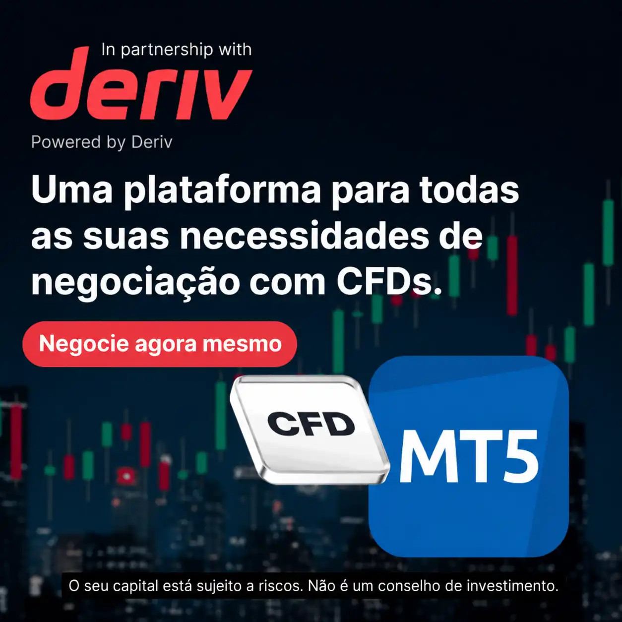 Abra Conta de Negociação na Deriv
