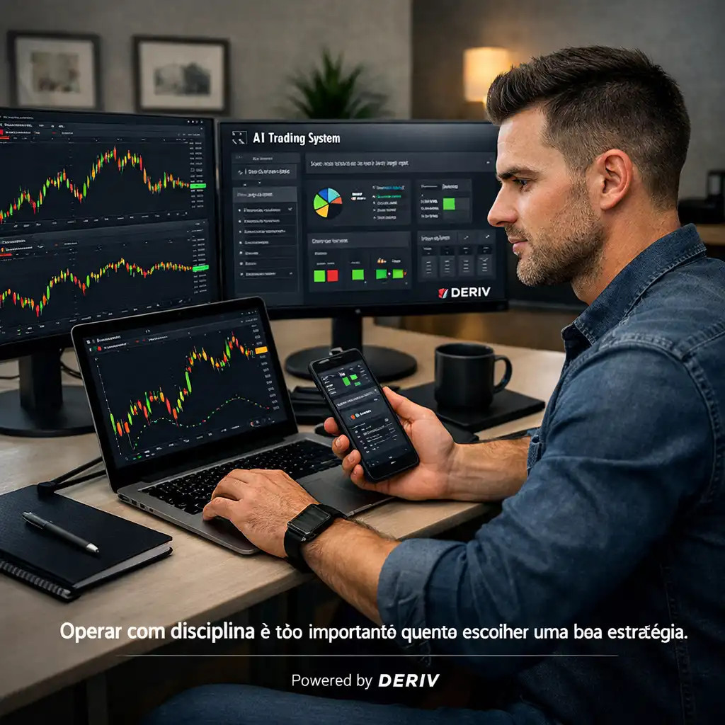 Trader utilizando automação para executar estratégias de trading.
