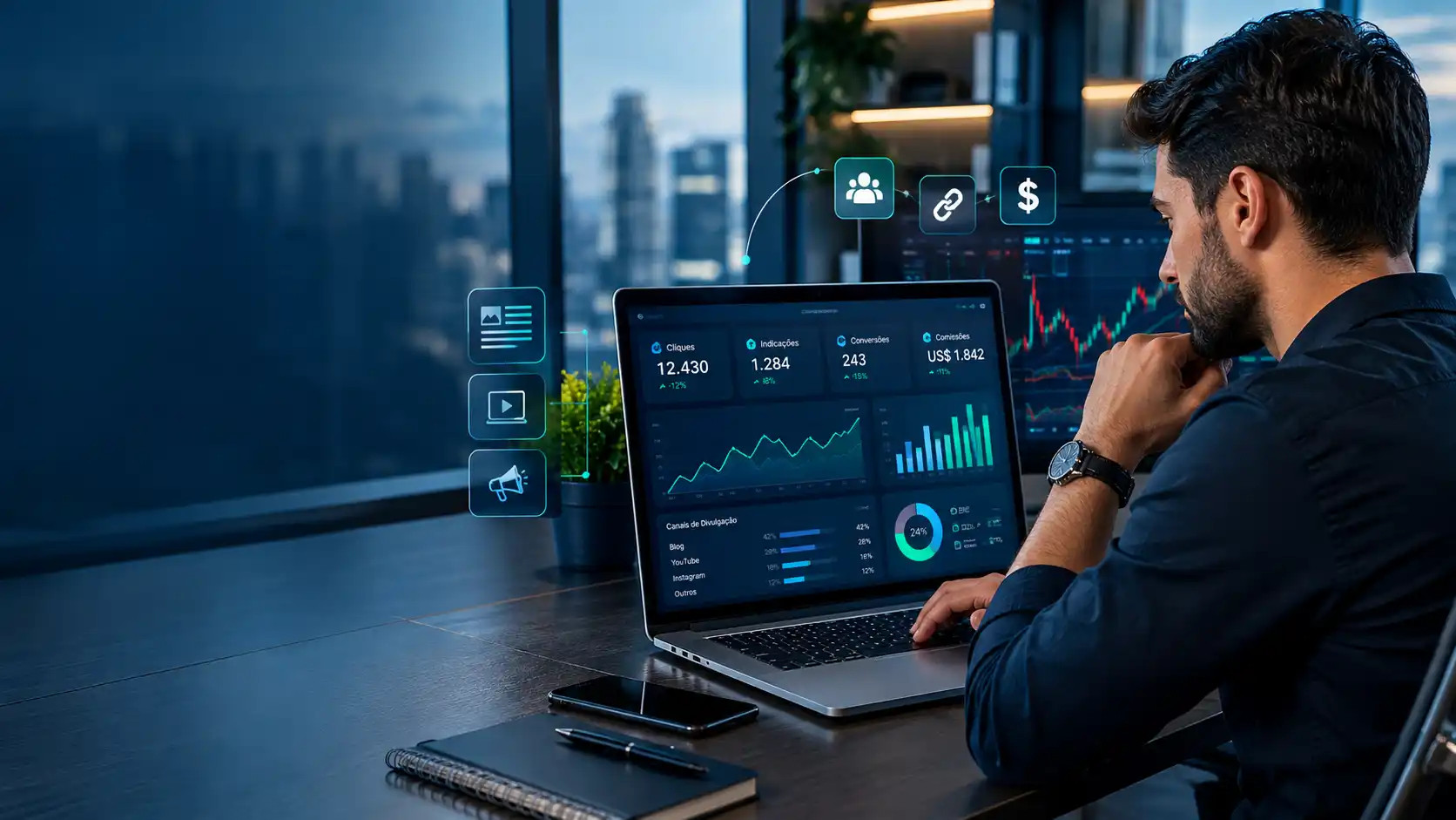 Programa de afiliados Forex com a Lucro Trader Turbo e estratégias de marketing digital para trading